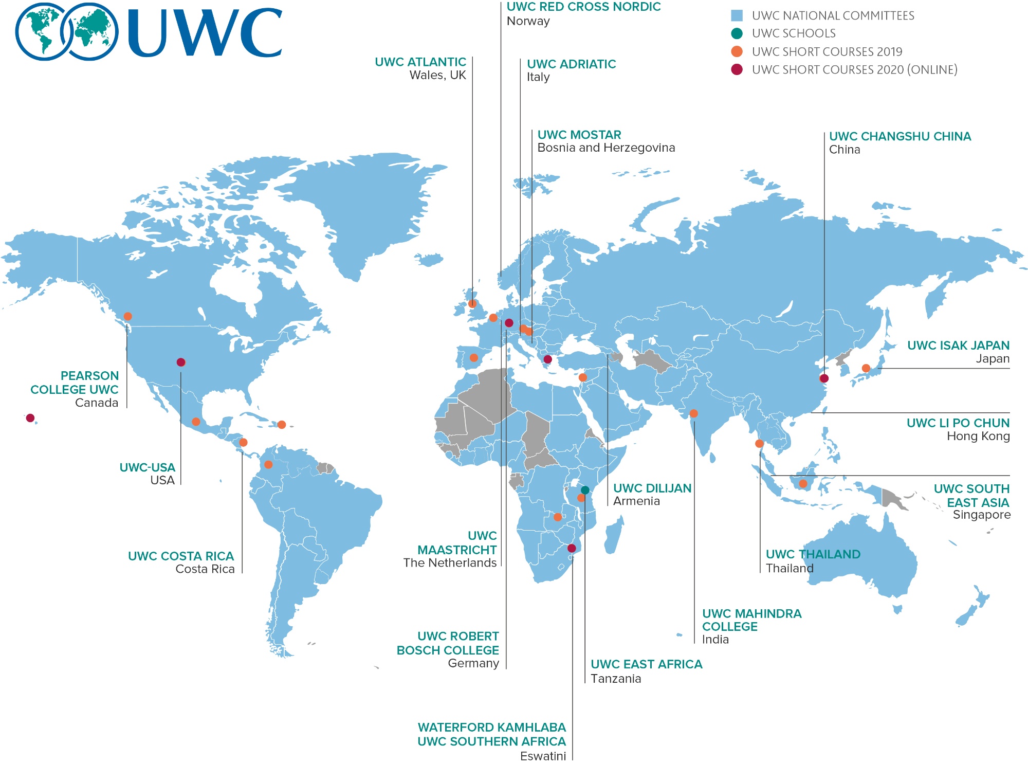 UWC map