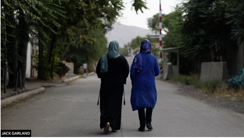 Photo by Jack Garland of women walking 